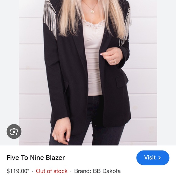 NWT BB Dakota 5 to 9 Blazer Jacket - Picture 3 of 6